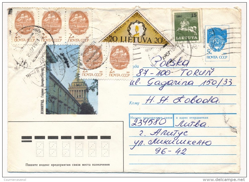 LITUANIE - 5 Enveloppes Avec Timbres Triangulaires - 1992 - "1941 Birzelis" - Lithuania