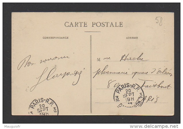 DF / 58 NIÈVRE / SAINT-LOUP / FAMILLE ( CHÂTELINS ? ) POSANT DEVANT LE CHÂTEAU / ANIMÉE / CIRCULÉE EN 1910 - Cosne Cours Sur Loire