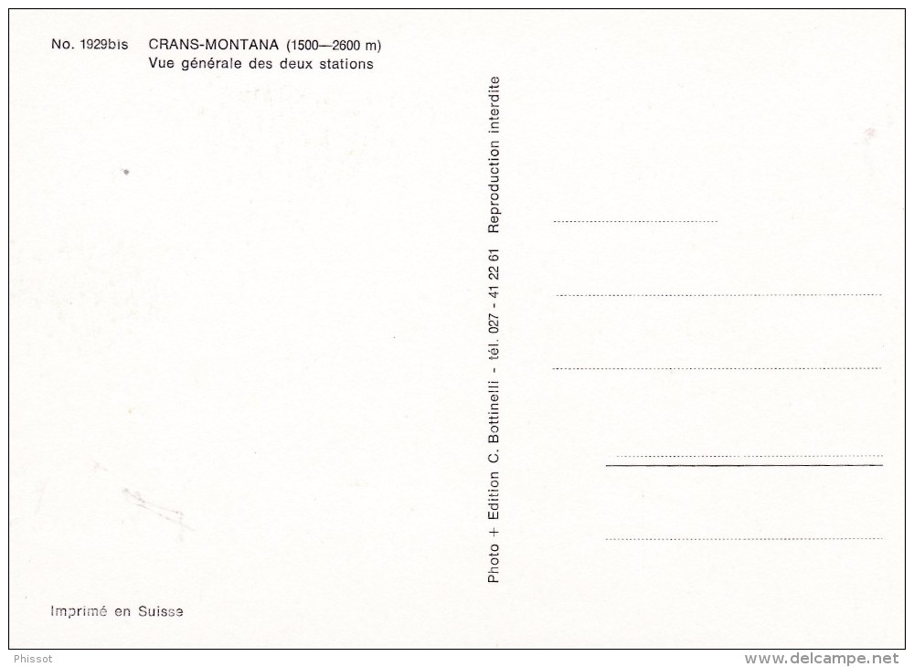 CRANS MONTANA (1500-2000 M) : Vue Générale Des Deux Stations - Crans-Montana