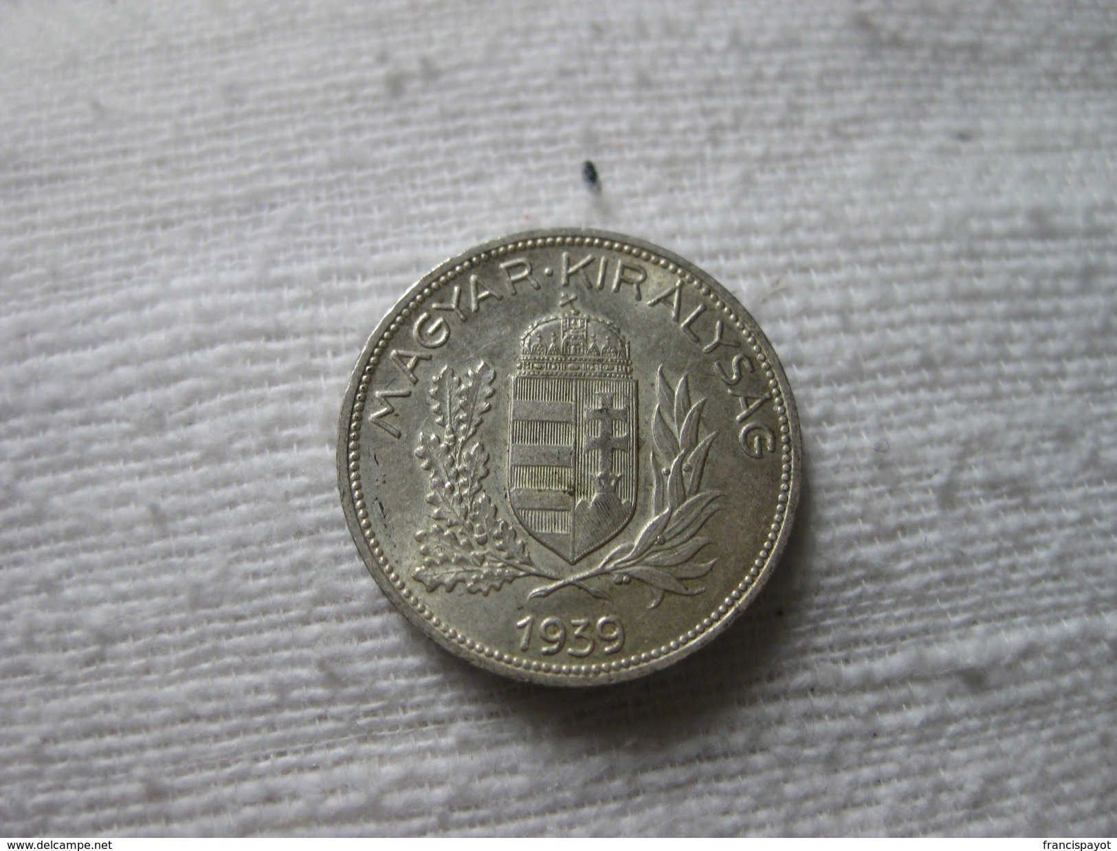 Hongrie 1 Pengo 1939 (argent) - Hungría