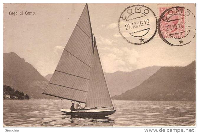 (C).Barca A Vela Sul Lago Di Como.F.to Piccolo.Viaggiata (c16) - Altri & Non Classificati