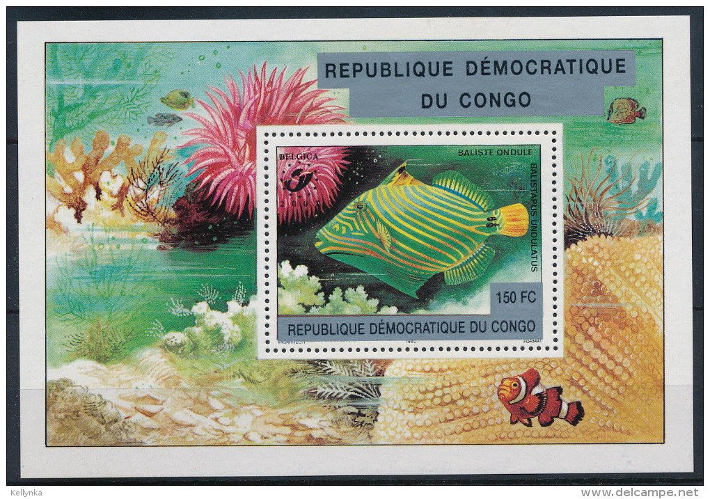 République Démocratique Du Congo - BL179 (1968) - Bloc 179 - 2001 - Poissons - Belgica - MNH - Ongebruikt