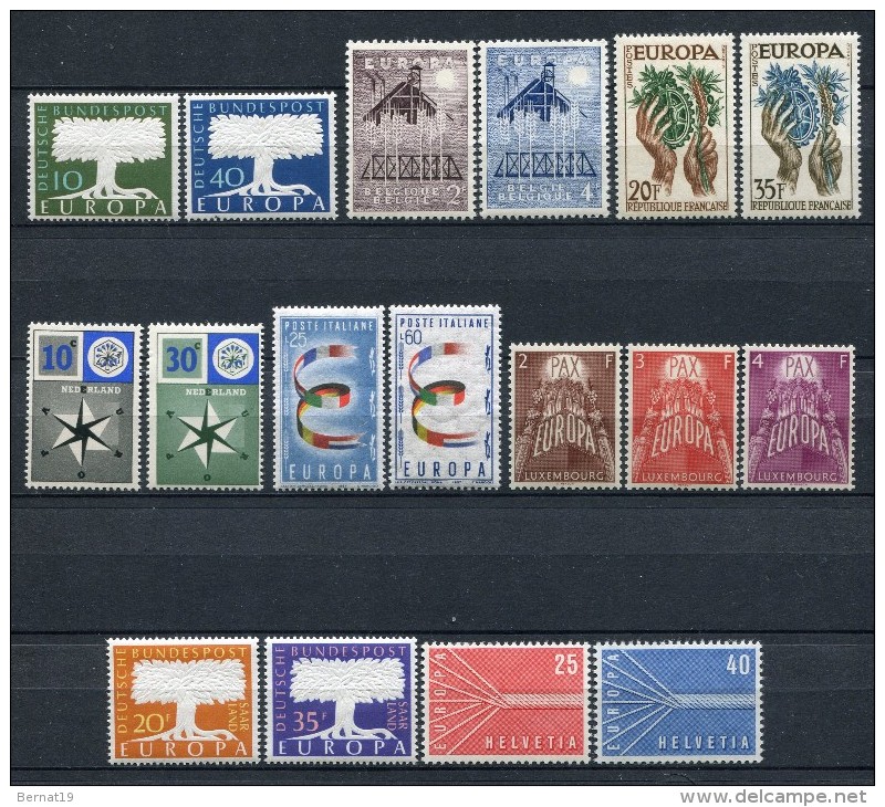 Europa CEPT 1957 Completo ** MNH. - Volledig Jaar