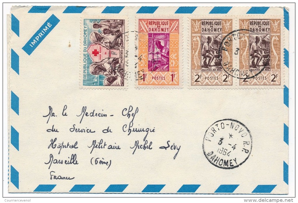 DAHOMEY - Publicité NUBARENE (formant Enveloppe) Affranchissement Composé - 1964 - Pour France - Benin - Dahomey (1960-...)