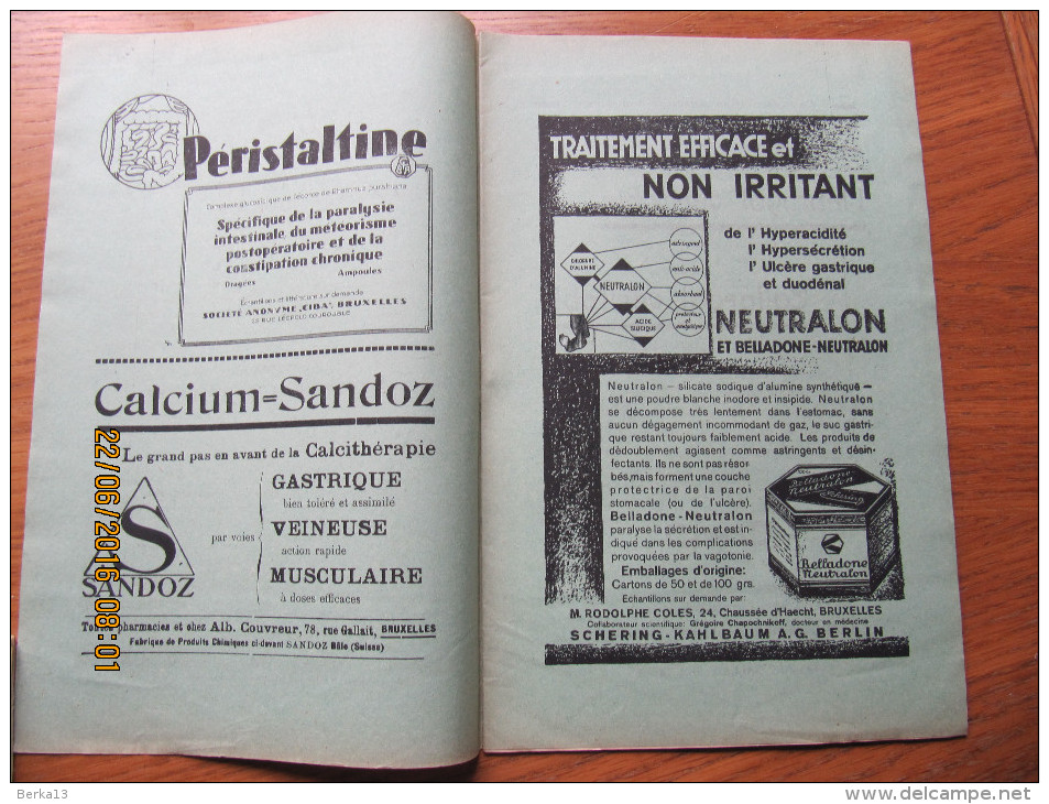 REVUE MEDICALE DE LOUVAIN N° 16 - 1932 Les Comas Toxiques M. IDE - 1900 - 1949