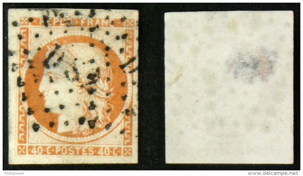 N° 5 40c CERES ORANGE B Aspect TB Oblit Cote 500€ Signé Calves - 1849-1850 Cérès