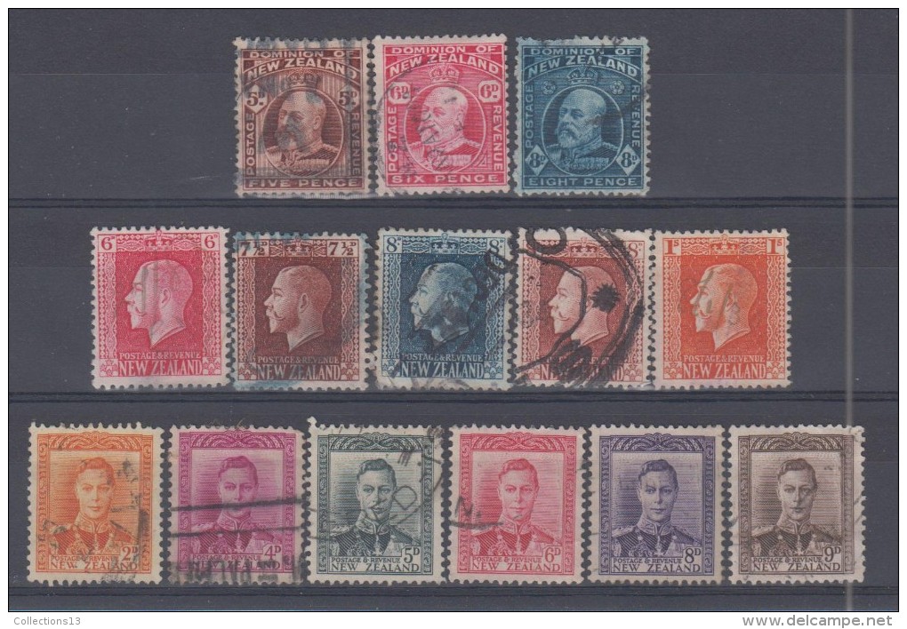 NOUVELLE ZELANDE - 140/142 + 156/159 + 161 + 285/290 Obli Cote 55 Euros Depart A 10% - Used Stamps