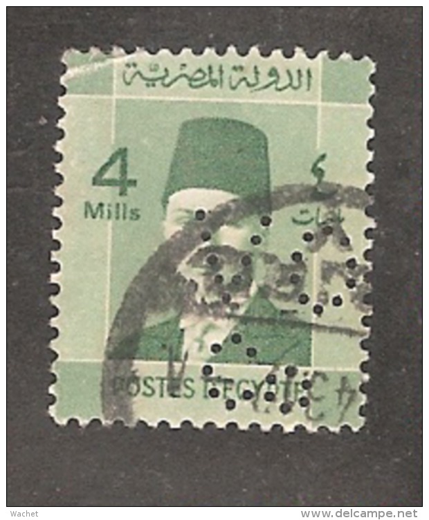 Perfin Perforé Firmenlochung Egypt YT 190 VO Co  Vacuum Oil Company - Used Stamps