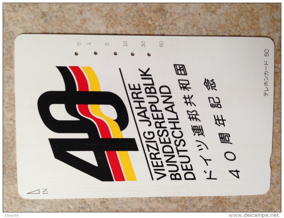 Selten: 40 Jahre BRD - Auf Jap. Karte - Phonecard Japan - Nippon, Fine Used - 110-50 - Japan