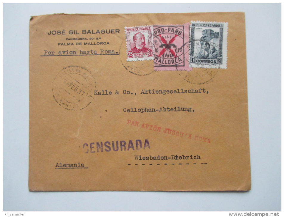 Bürgerkrieg Spanien 1936 - 38 Korrespondenz 55 Belege! Propaganda. Zensurstempel. Huldigungsstempel. Aufdruckmarken.