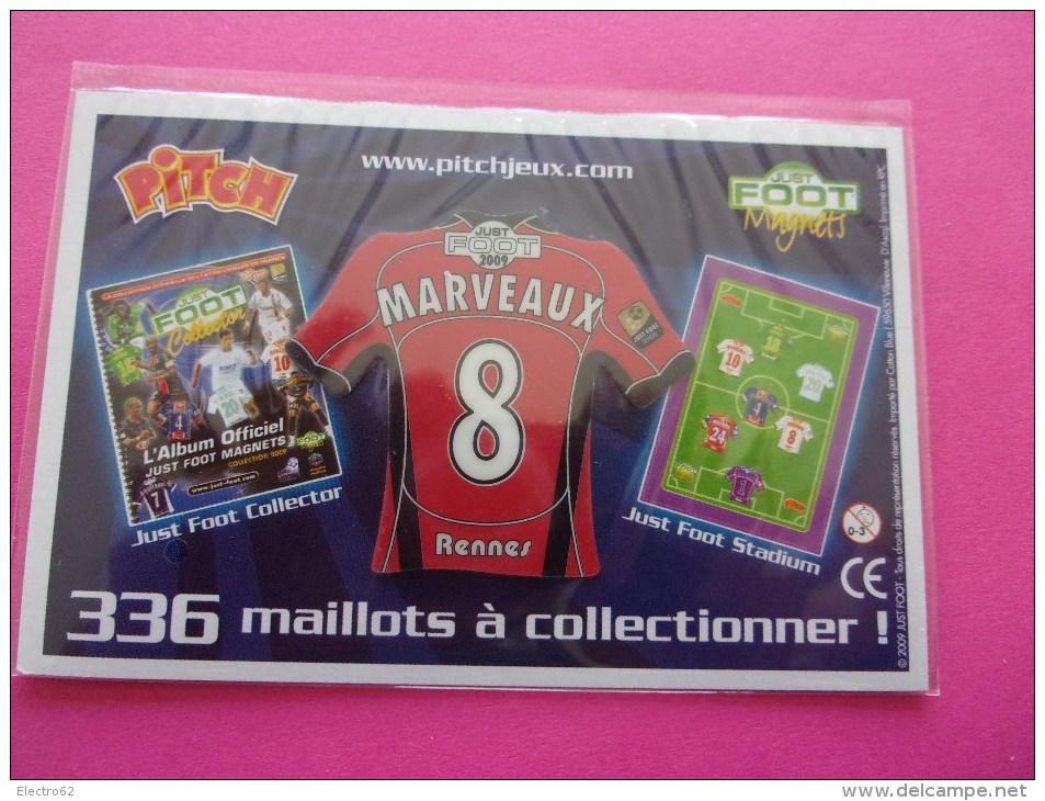 Magnet Football Pasquier Pitch   Rennes MARVEAUX  8  Foot Calcio Soccer Fußball Fotball Fútbol Voetbal - Deportes
