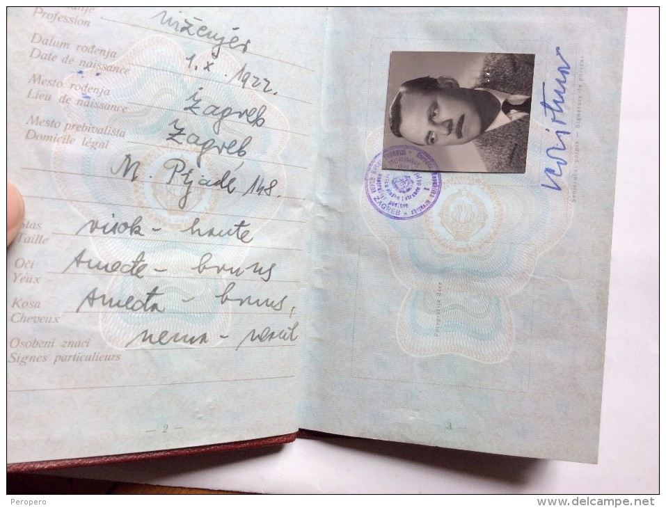 PASSAPORTO     PASSPORT  REISEPASS  1964.YUGOSLAVIA  VISA TO :ALL EUROPEAN COUNTRIES EXCEPT SPAIN , PORTUGAL AND ALBANIA - Historische Dokumente