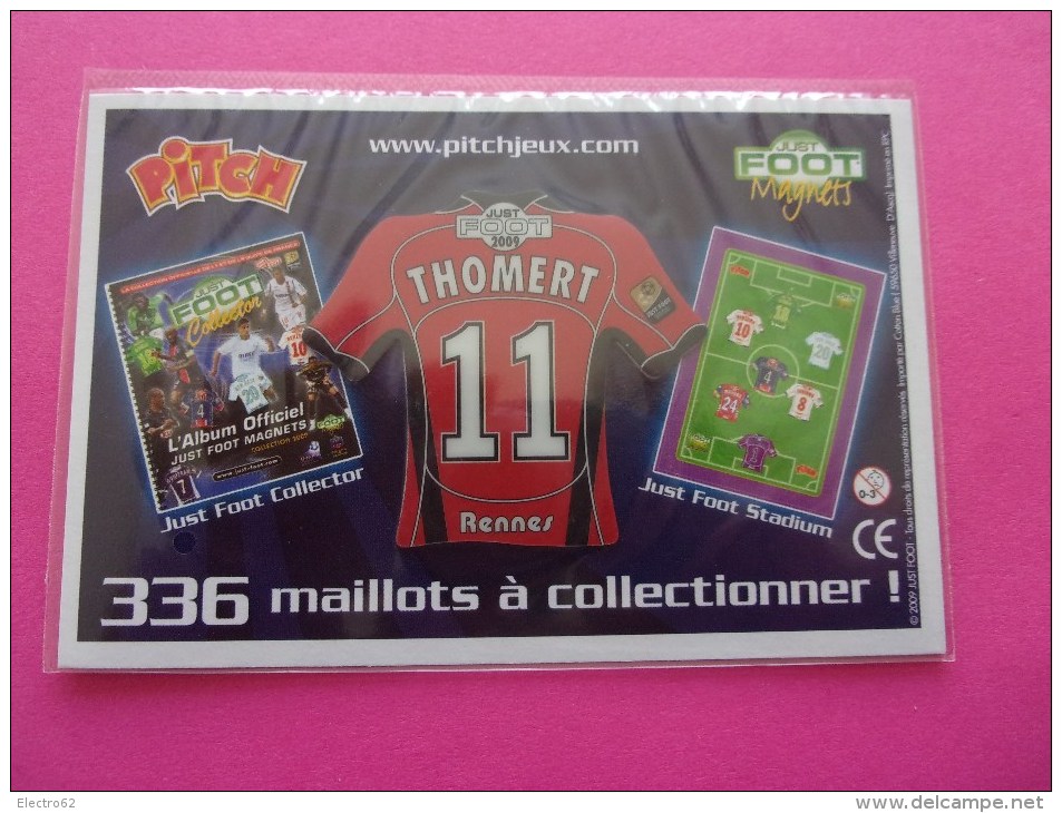 Magnet Football Pasquier Pitch  Rennes THOMERT 11  Foot Soccer Calcio Fußball Fútbol Voetbal Fotball - Sports