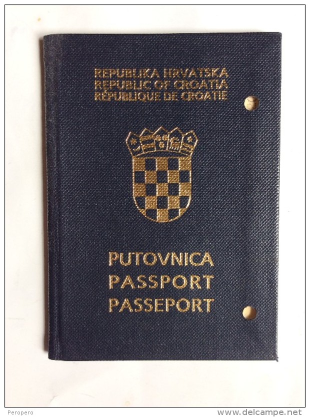 PASSAPORTO     PASSPORT  REISEPASS  CROATIA  1993. - Historische Dokumente