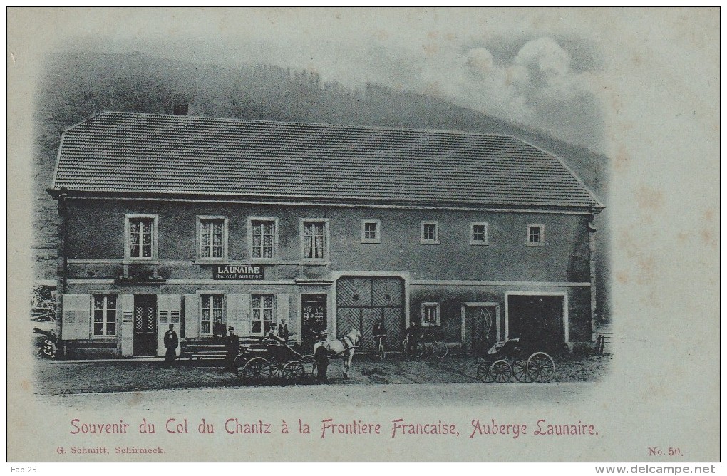 SOUVENIR DU COL DE HANTZ A LA FRONTIERE FRANCAISE AUBERGE LAUNAIRE - Autres & Non Classés