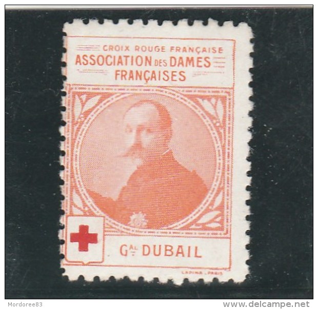 Vignette Militaire Croix Rouge - Association Des Dames Françaises - Général Dubail - Croce Rossa