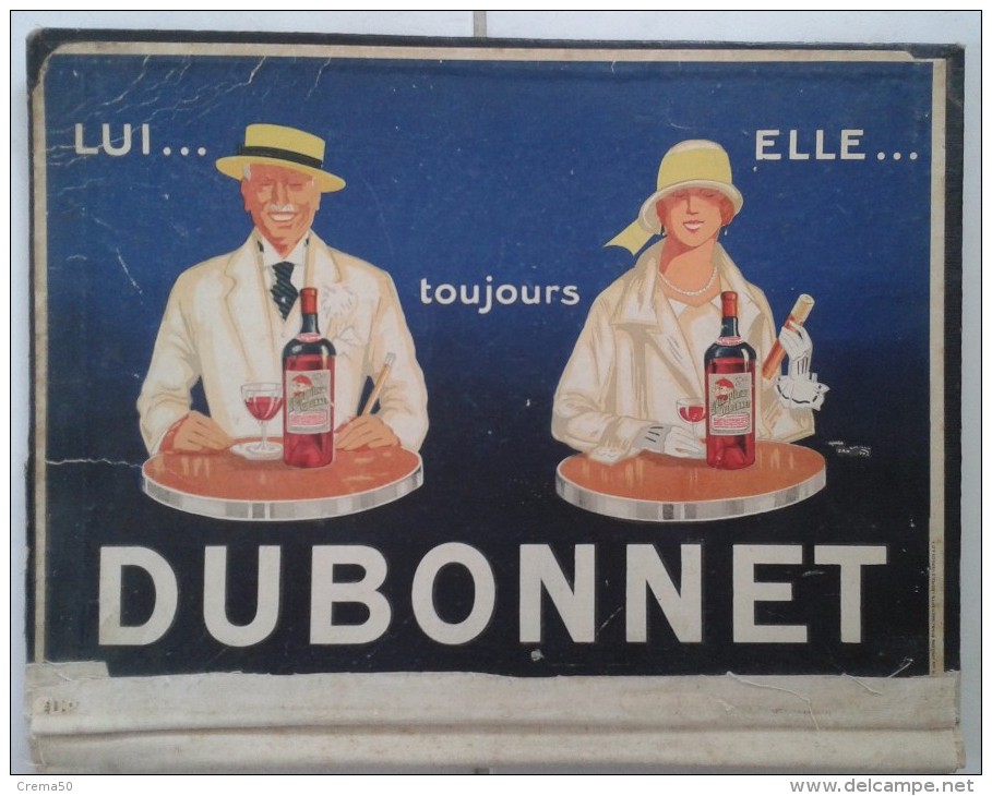 Porte Menu Ou Sous Main Publicitaire: DUBONNET Et Champagne MORLANT: 37x27 - Advertising