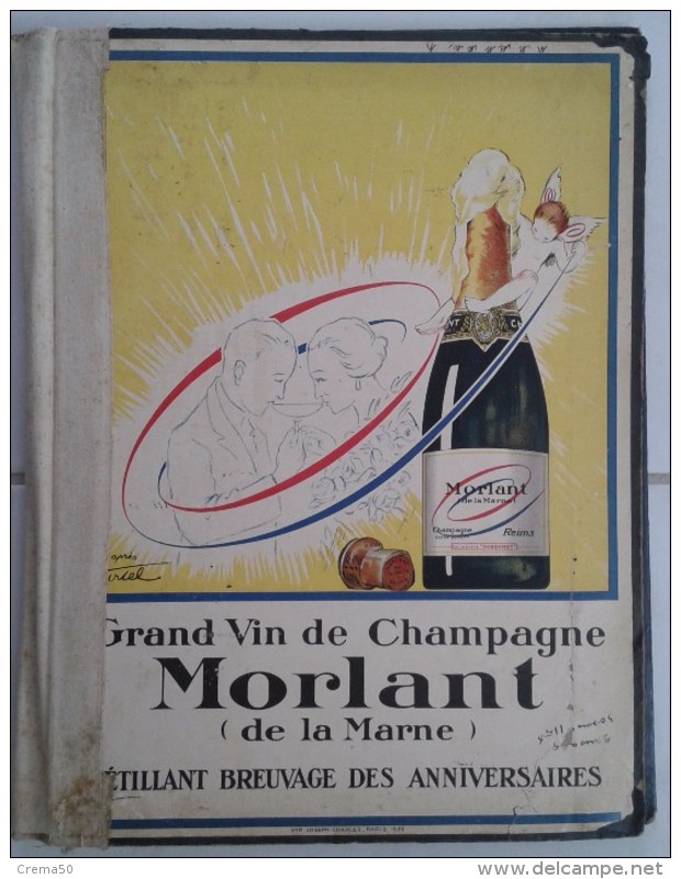 Porte Menu Ou Sous Main Publicitaire: DUBONNET Et Champagne MORLANT: 37x27 - Pubblicitari