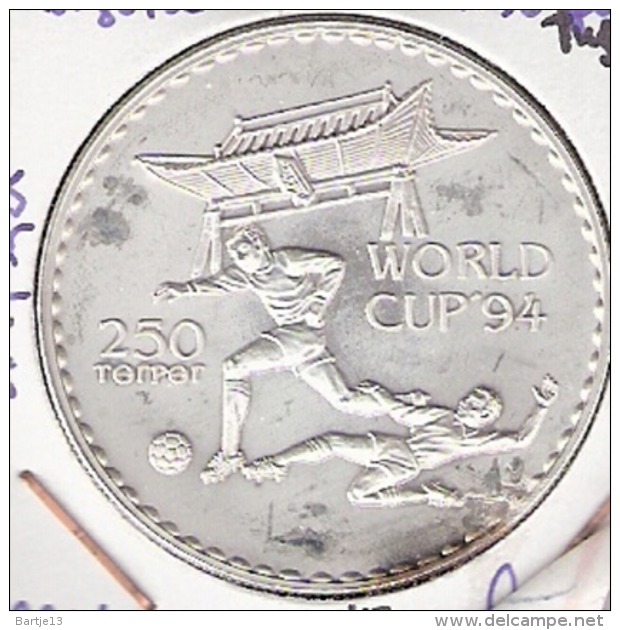 MONGOLIE 250 TUGRIK 1994 SILVER PROOF WORLD CUP 1994 - Mongolie