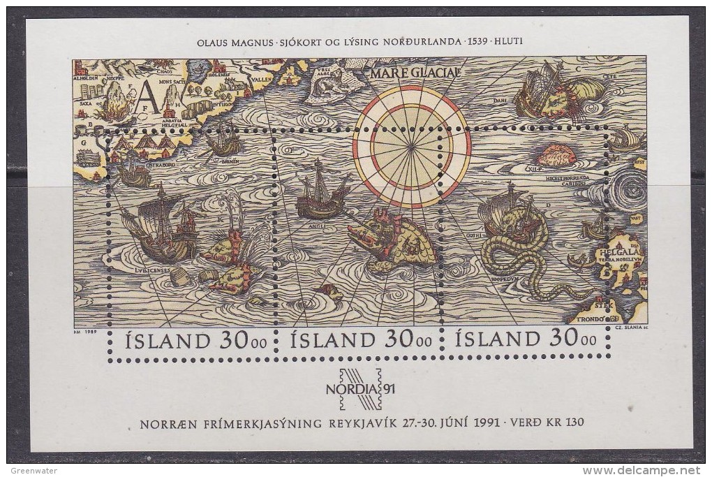 Iceland 1989 Nordia M/s ** Mnh (24757C) - Blokken & Velletjes