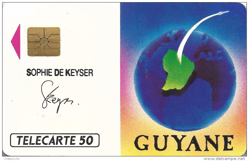 TELECARTE GUYANE ARIANE ESPACE F 105 50 UNITES 12/89 300.000 EX - 1989