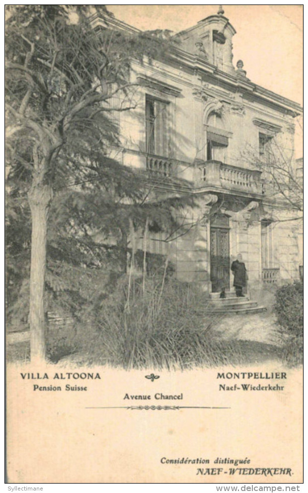 MONTPELLIER.Villa Altoona : Pension Suisse - Montpellier