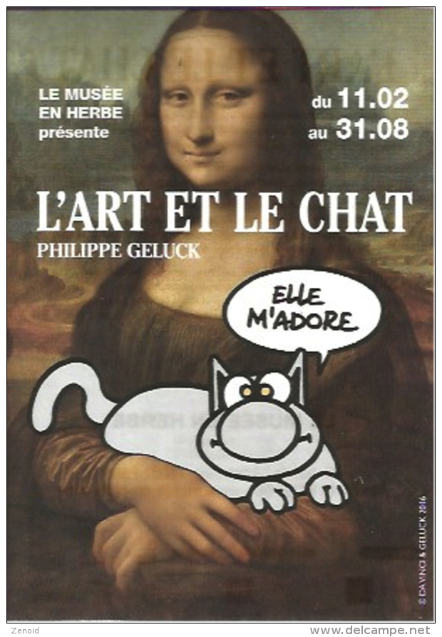 CP Expo Philippe Geluck - L'Art Et Le Chat - Musée En Herbe 2016 - Geluck