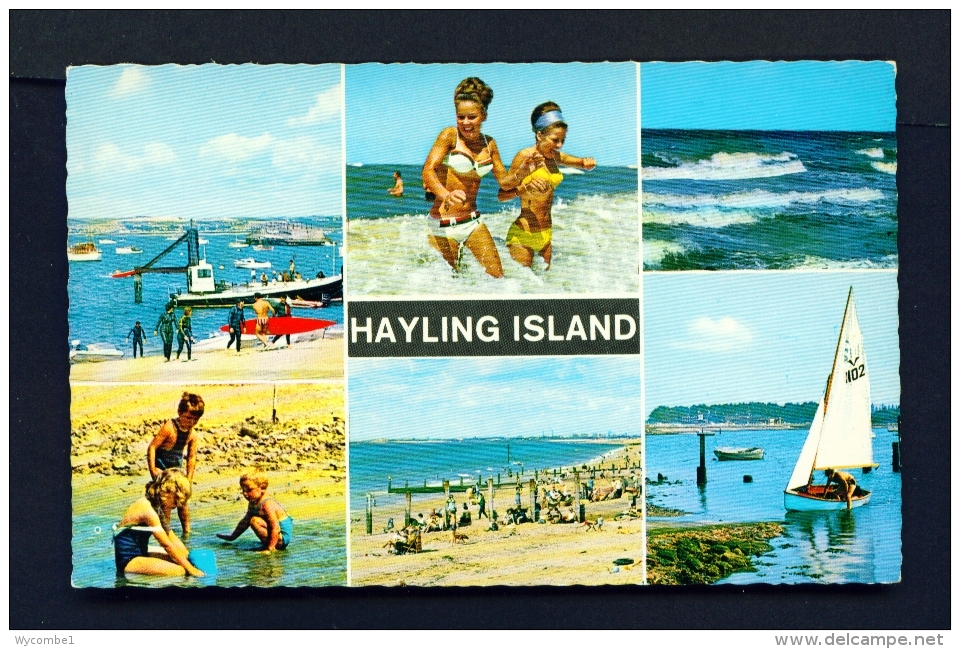 ENGLAND  -  Hayling Island  Multi View  Used Postcard - Other & Unclassified