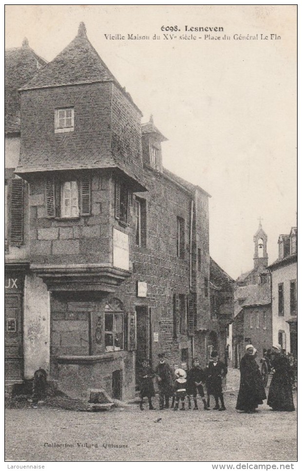 29 - LESNEVEN - Vieille Maison Du XVe Siècle - Place Du Général Le Flo - Lesneven