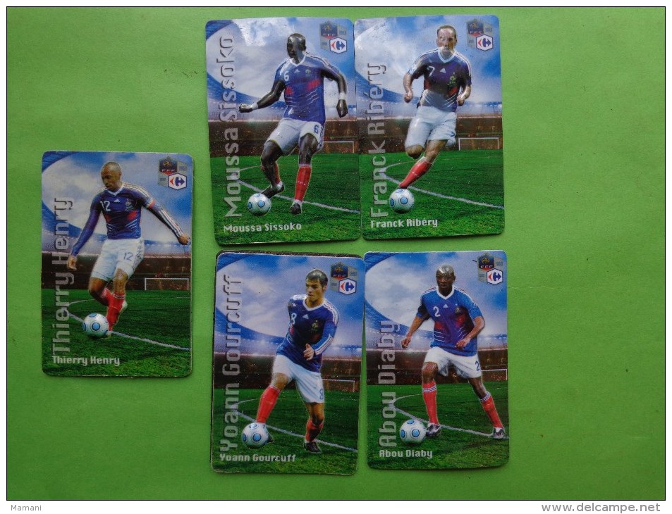 Lots De Magnets Carrefour Fff  Diaby-gourcuff-sissoko-henry-ribery - Sports