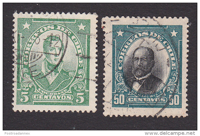 Chile, Scott #163, 169, Used, Famous Chilean, Issued 1929 - Chile