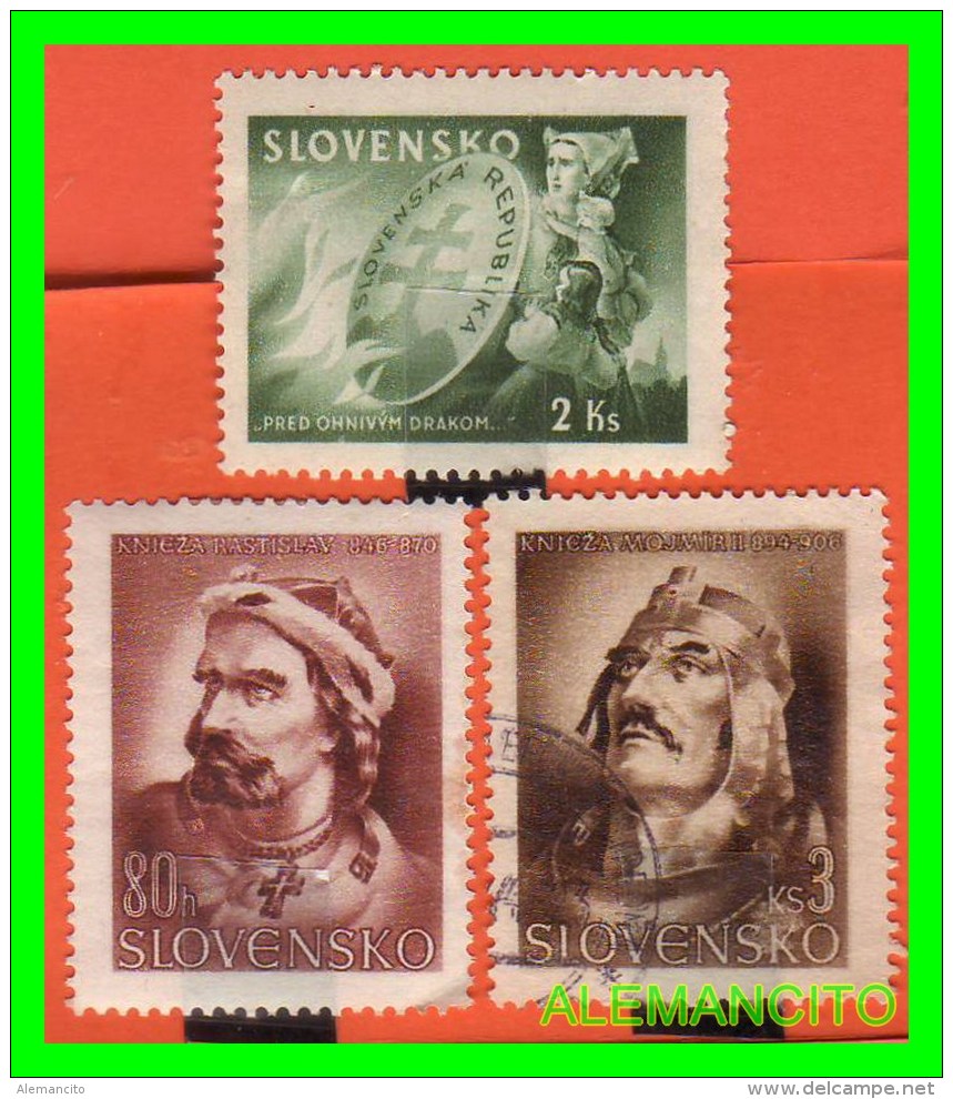 ESLOVAQUIA  ( SLOVENSKO  EUROPA  )  3 SELLOS  AÑO 1944 - Nuovi