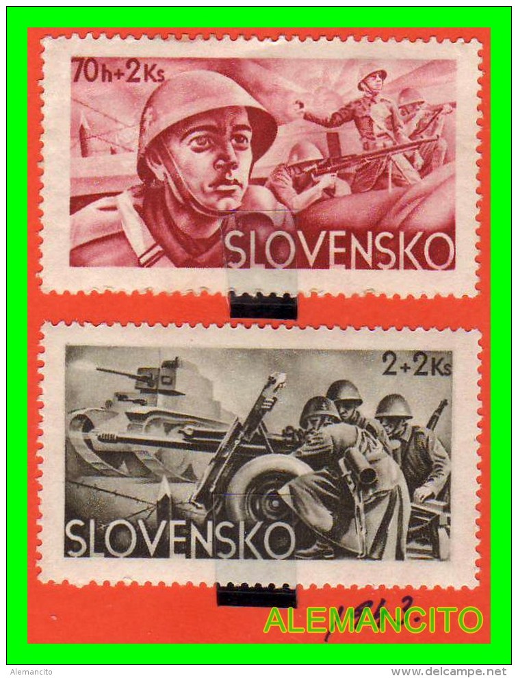 ESLOVAQUIA     ( SLOVENSKO  ) 2 SELLOS  AÑO 1943 - Gebraucht