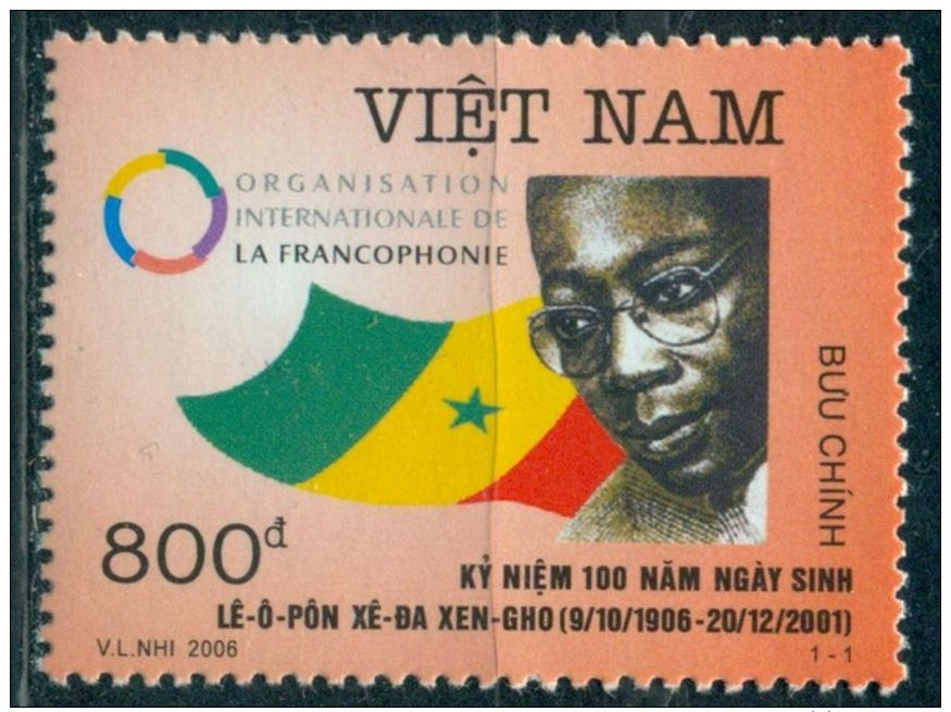 VIETNAM 2006 100TH BIRTH ANNIV. OF LEOPOLD SEDAR SENGHOR MNH M00380 - Viêt-Nam