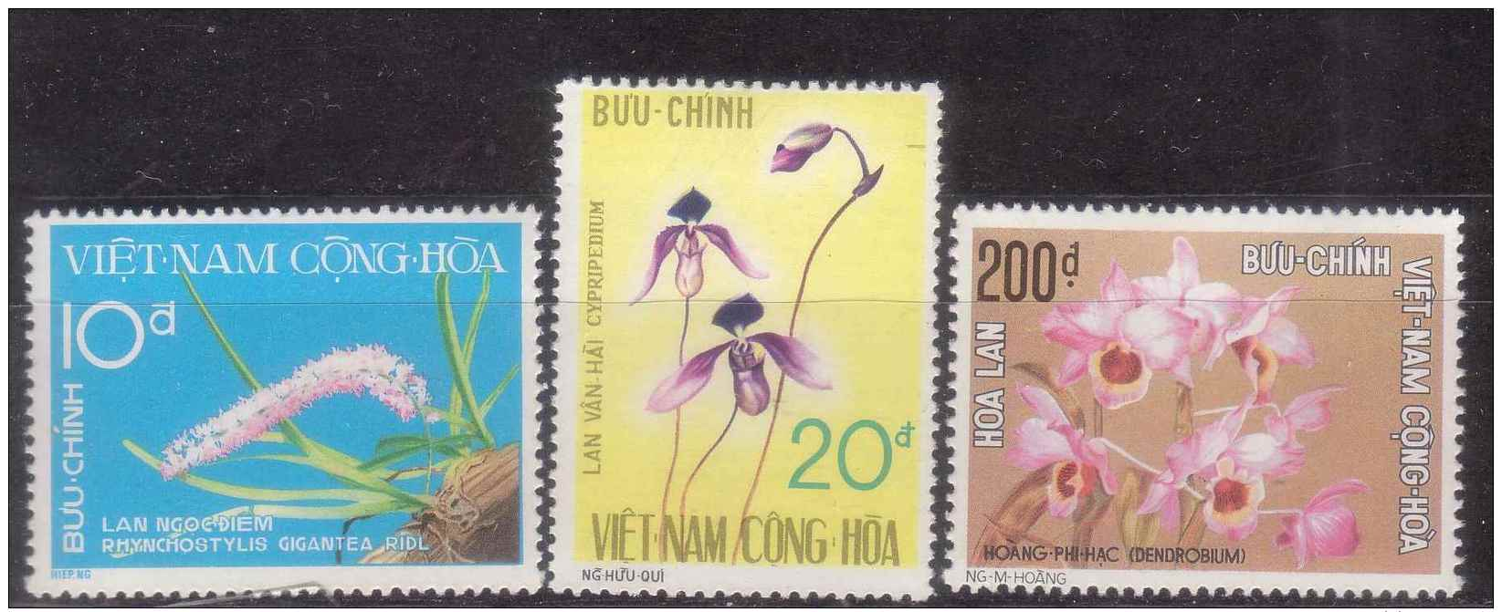 SOUTH VIETNAM 1974 ORCHIDS MNH M00475 - Vietnam