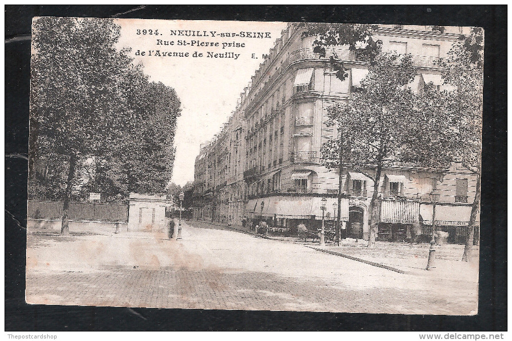 CPA 92  NEULLY SUR SEINE N°3924 RUE ST PIERRE PRISE DE L AVENUE DE NEUILLY NON ECRITE - Neuilly Sur Seine