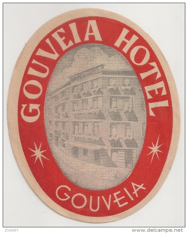 Hotel Label - Portugal - Gouveia - Gouveia Hotel - Etiquette Publicité - Label Publicity - Etichetta Pubblicita - Adesivi Di Alberghi