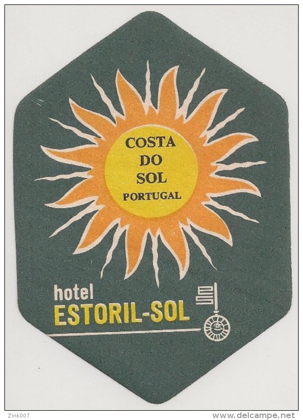 Hotel Label - Portugal - Estoril - Hotel Estoril Costa Sol - Etiquette Publicité -Label Publicity - Etichetta Pubblicita - Hotel Labels
