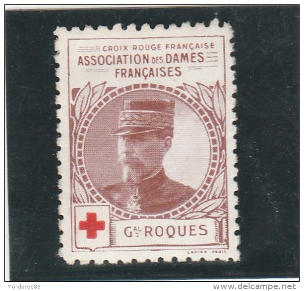 Vignette Militaire Croix Rouge - Association Des Dames Françaises - Général Roques - Croix Rouge