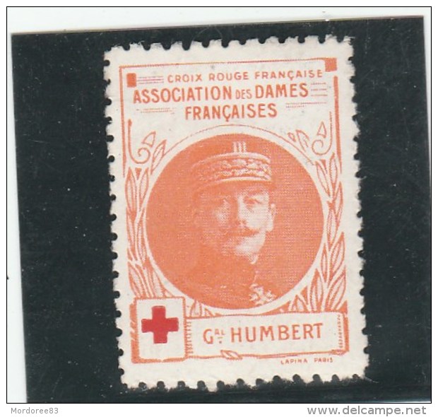 Vignette Militaire Croix Rouge - Association Des Dames Françaises - Général Humbert - Red Cross