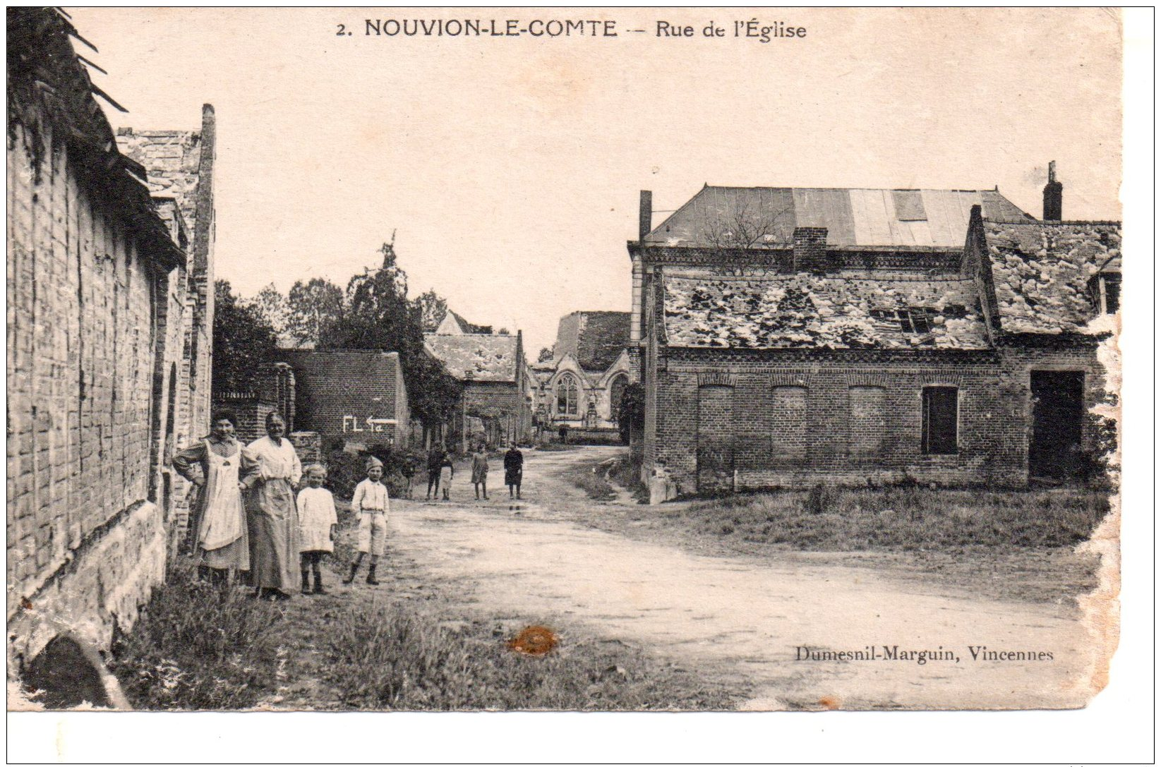 Nouvion Le Comte -- Rue De L Eglise  ..... ( Ref -- 3066 ) - Autres & Non Classés