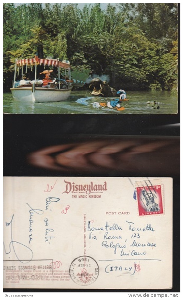 6160) DISNEYLAND JUNGLE RIVER CRUISE PAPERINO VIAGGIATA 1965 - Disneyland