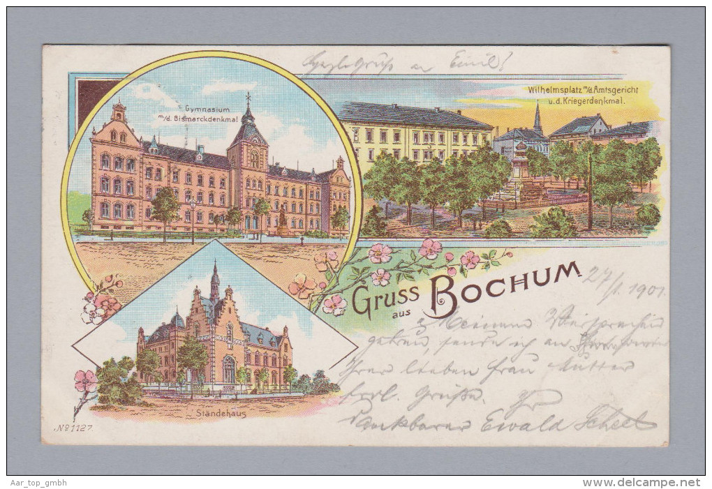 AK DE NO-WE BOCHUM 1901-01-26 Bochum Litho#1127 - Bochum