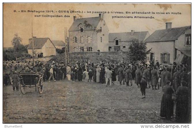 CPA GUERRE 1914 MILITAIRES MILITARIA Prisonniers Allemands GUER Bretagne Non Circulé Cachet Allemand - Guerre 1914-18