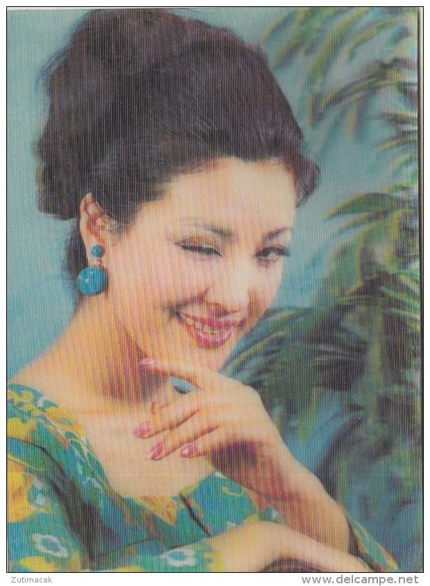3 D Postcard Beautiful Asian Woman - Azië