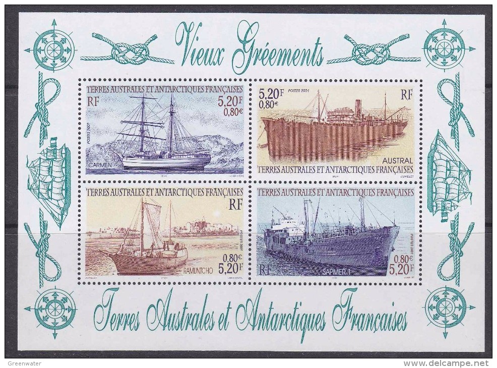 TAAF 2001 Ships M/s ** Mnh (30670) - Blocs-feuillets