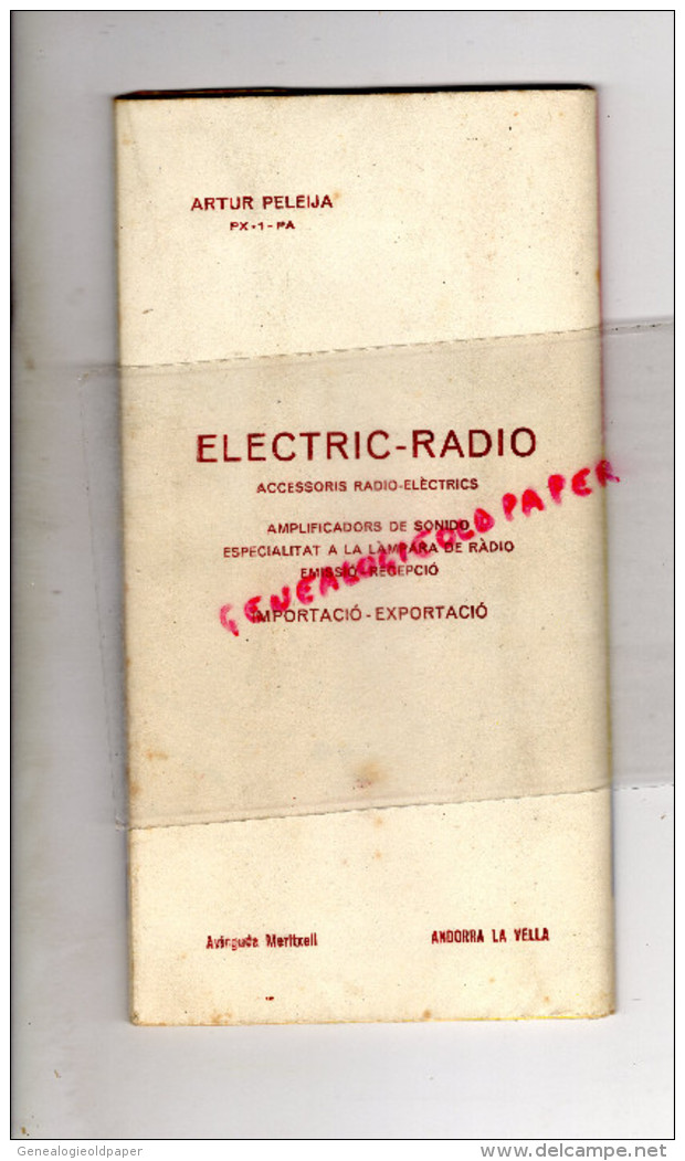 ANDORRE - BELLE CARTE GEOGRAPHIQUE ANDORRA- ELECTRIC RADIO -ARTUR PELEIJA- AVINGUDA MERITXELL - Geographische Kaarten