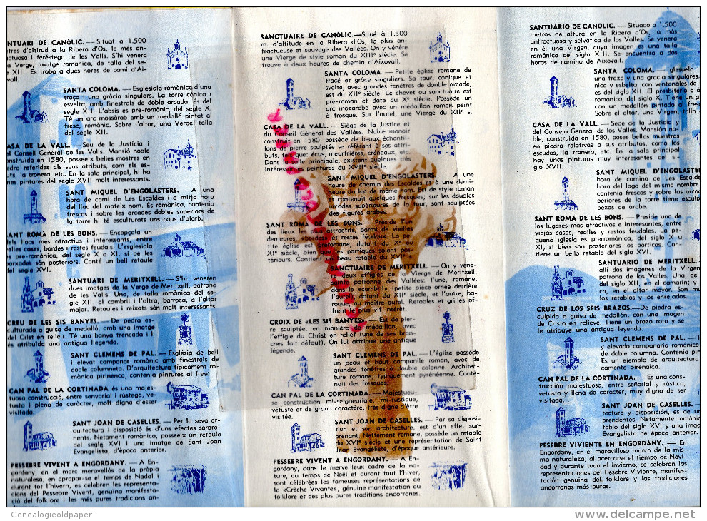 ANDORRE - BELLE CARTE GEOGRAPHIQUE ANDORRA- ELECTRIC RADIO -ARTUR PELEIJA- AVINGUDA MERITXELL - Cartes Géographiques