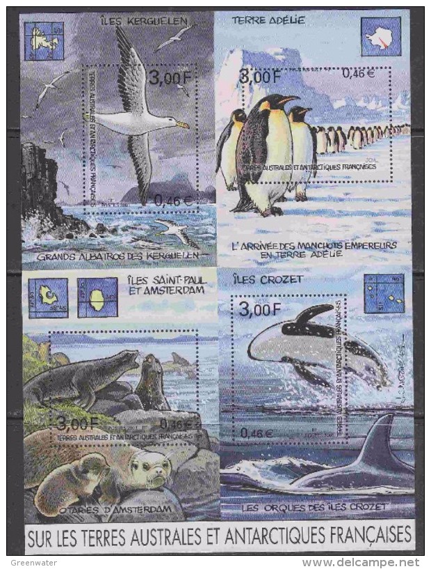 TAAF 2001 Sur Les Terres Australes Et Antarctiqued Françaises M/s ** Mnh (F5233) - Blokken & Velletjes