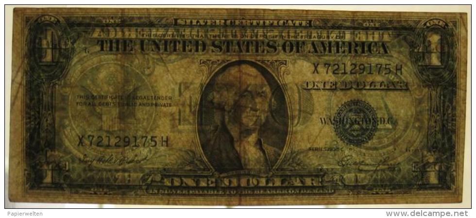 1 (one) Dollar 1935 (WPM 416D2) Kn: X72129175H Serie E - G7673 "silver Certificate" - Silver Certificates – Títulos Plata (1928-1957)